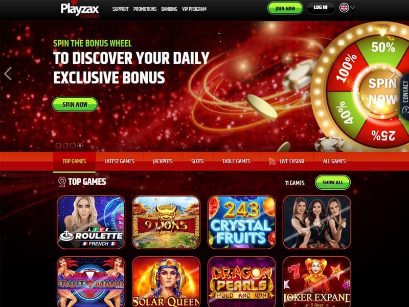 PlayZax Casino Bonus
